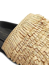 Summer Loving Elyse Faria Fringed Raffia Mules