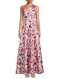 Floral Jacquard Gown