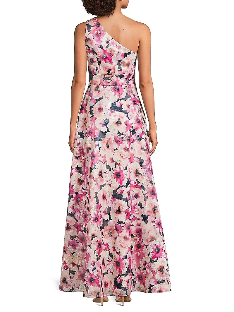Floral Jacquard Gown