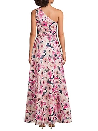 Floral Jacquard Gown