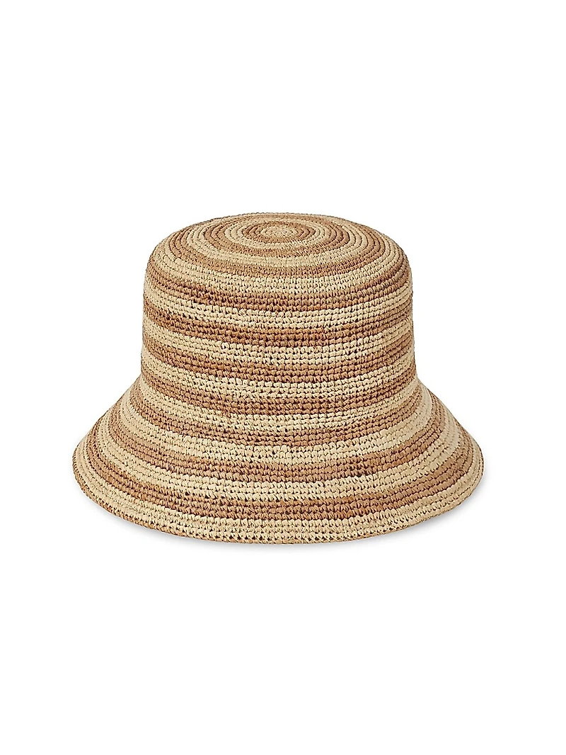 The Inca Striped Straw Bucket Hat