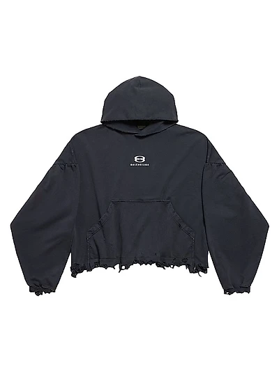 Unity Sports Icon Cropped Oversized Hoodie
