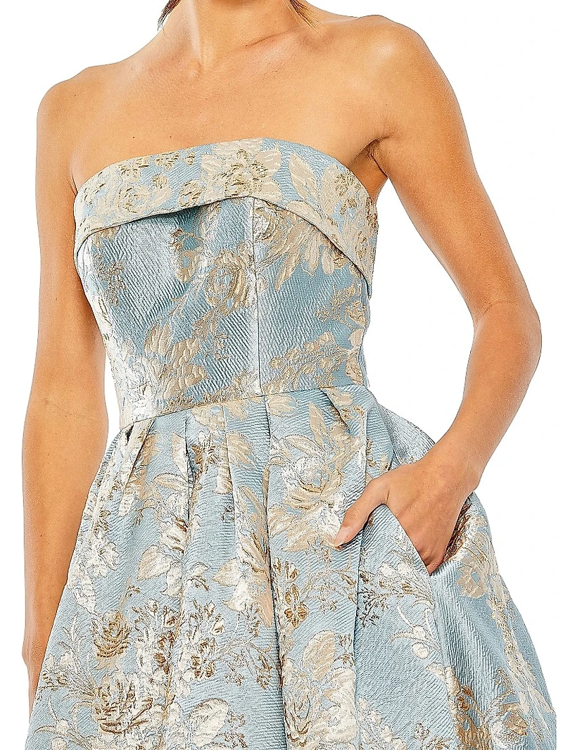 Floral Brocade Midi-Dress
