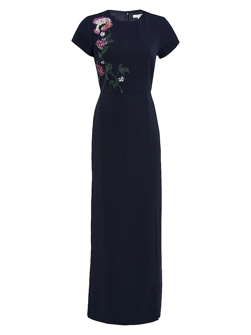 Serenity Floral Embellished Column Gown