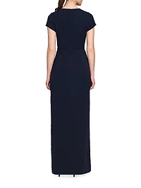 Serenity Floral Embellished Column Gown