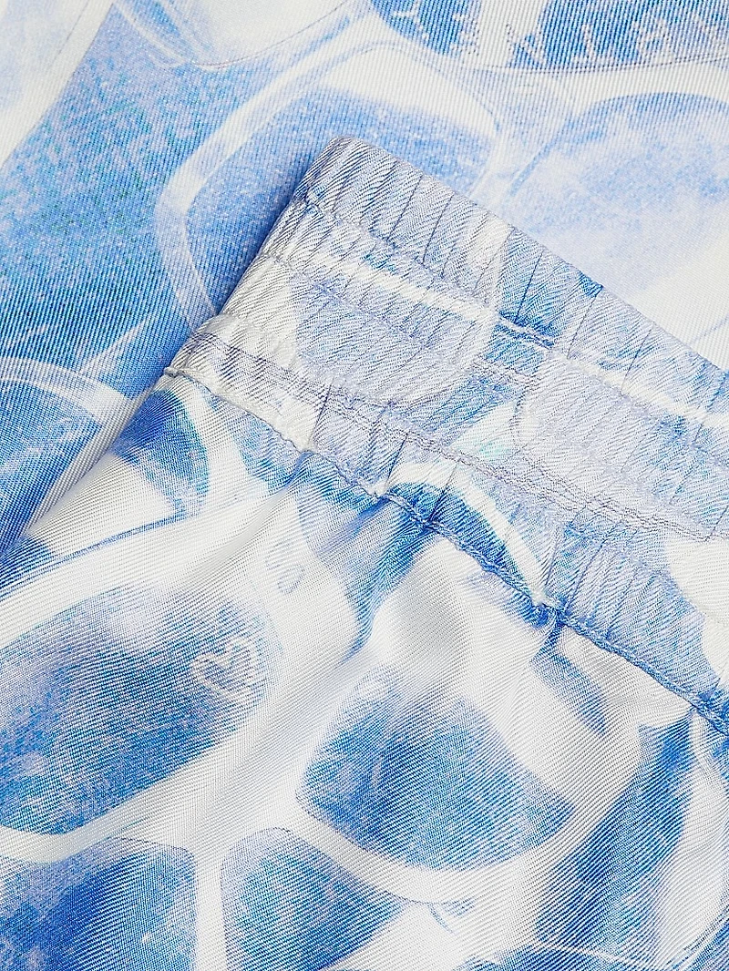 Sunglasses-Print Silk Shorts