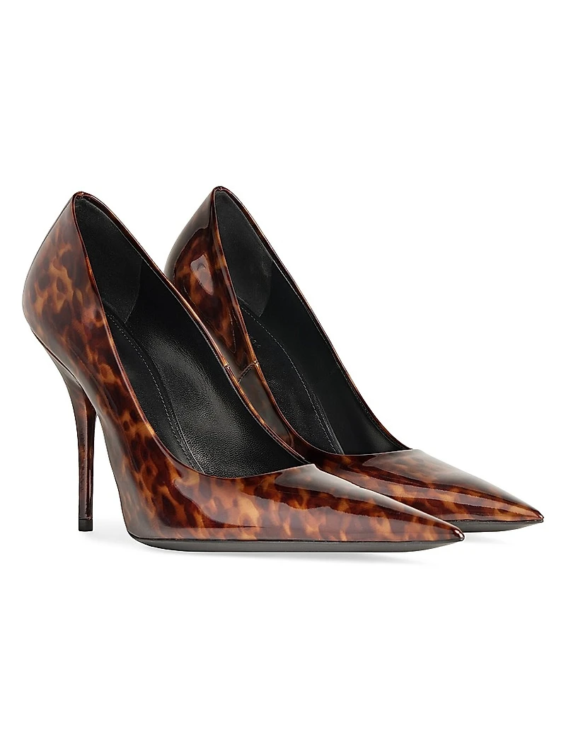 Knife 110MM Pumps Tortoise Shell Print