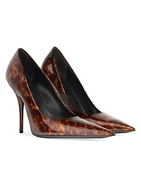 Knife 110MM Pumps Tortoise Shell Print