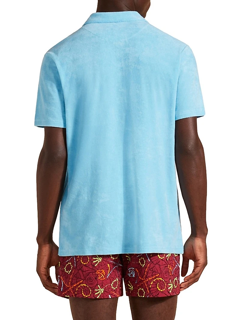 Cotton Terry Polo Shirt