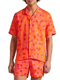 New Leopard Linen Camp Shirt