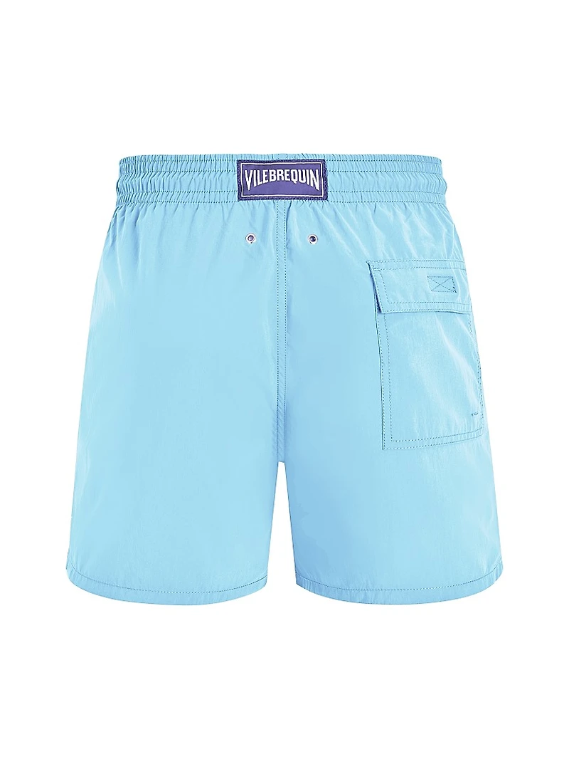 Aqua Splash Water-Reactive Graphic Swim Trunks