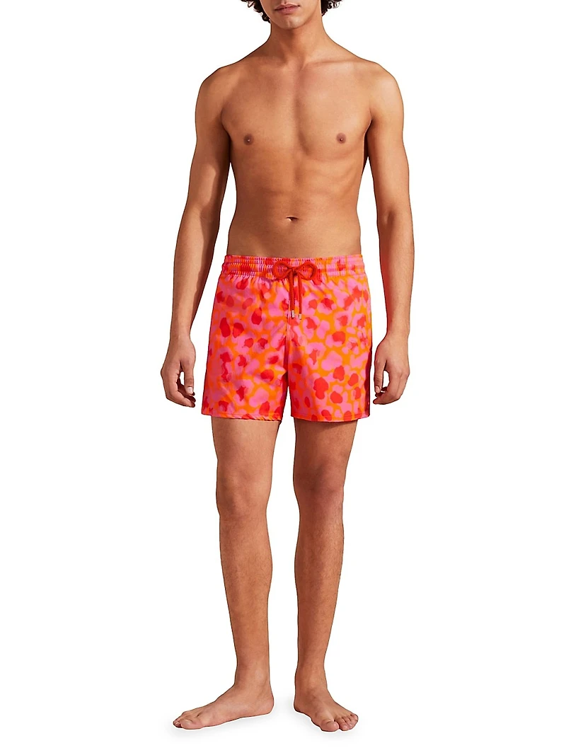 New Leopard Graphic Swim Trunks