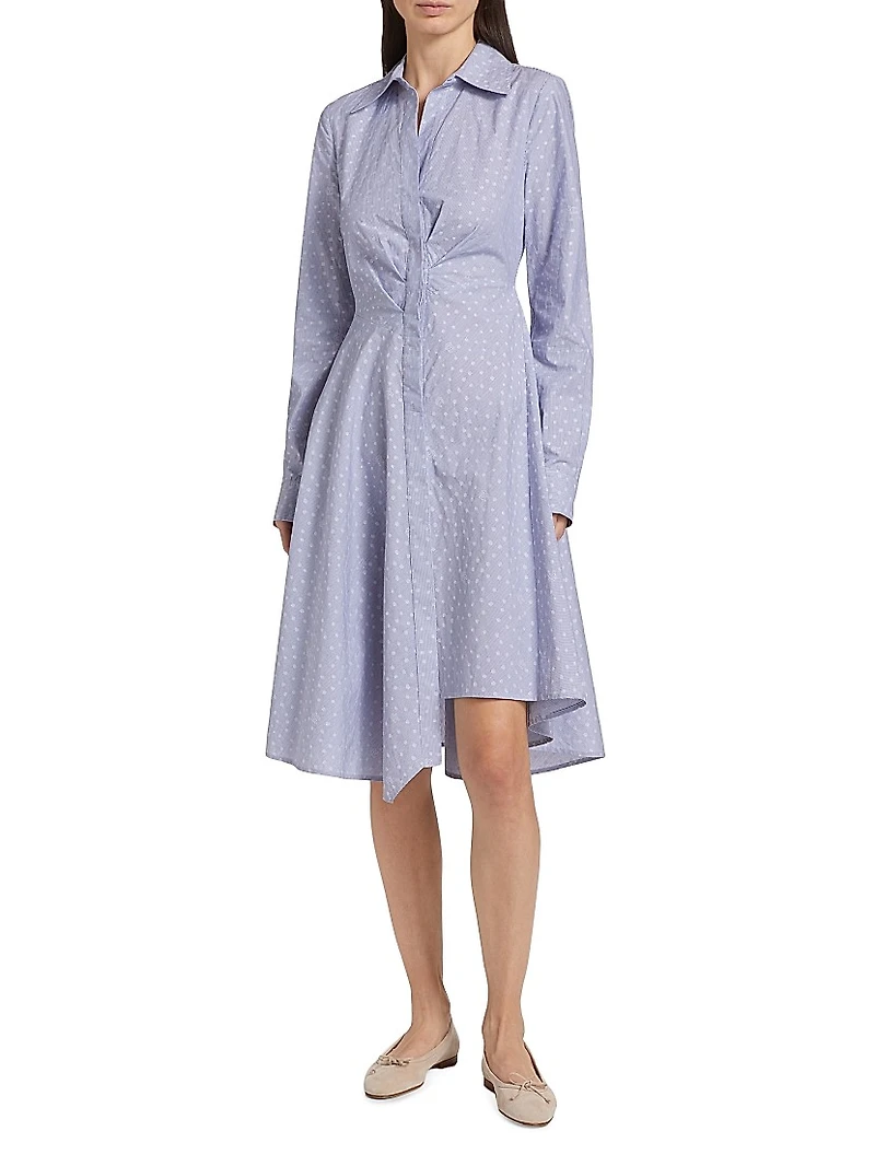 Smith Asymmetric Cotton Midi-Dress