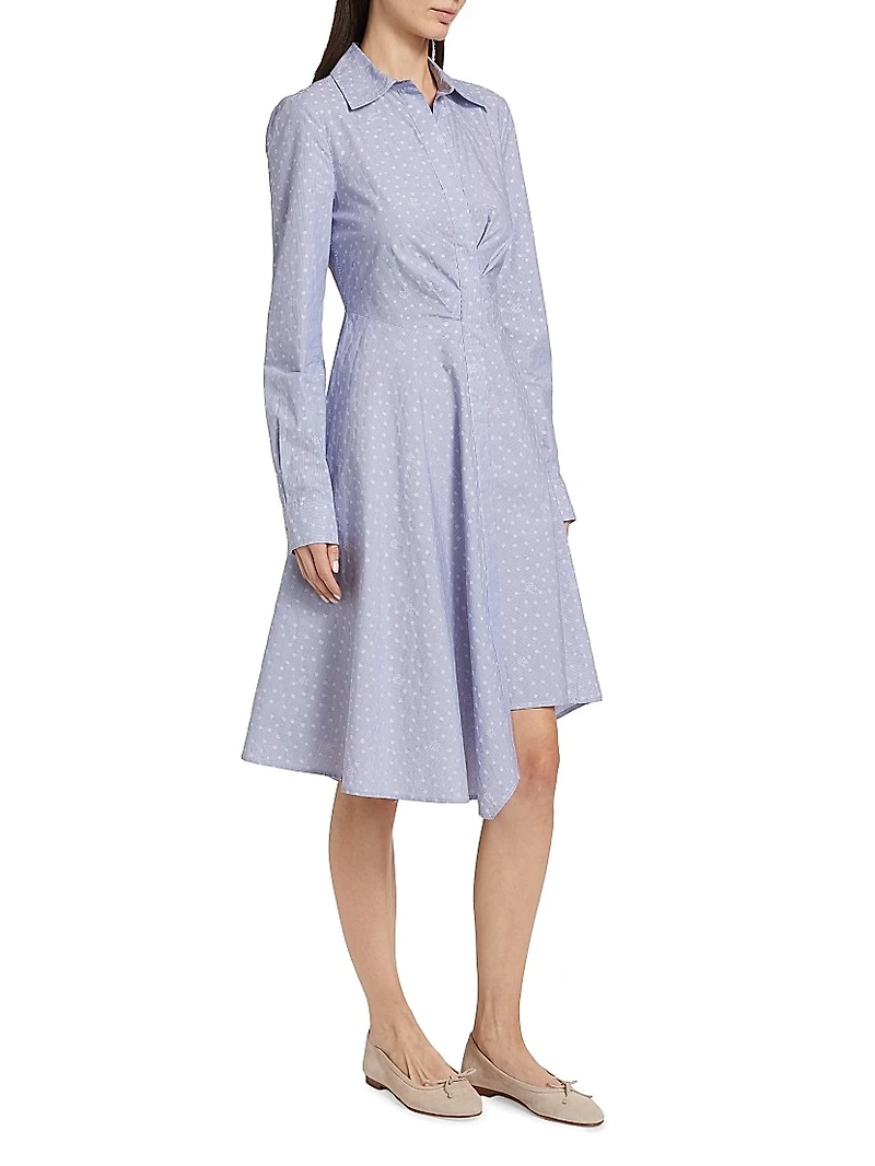 Smith Asymmetric Cotton Midi-Dress