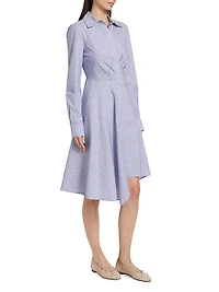 Smith Asymmetric Cotton Midi-Dress