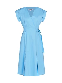 Arabella Cotton Belted Midi-Dress