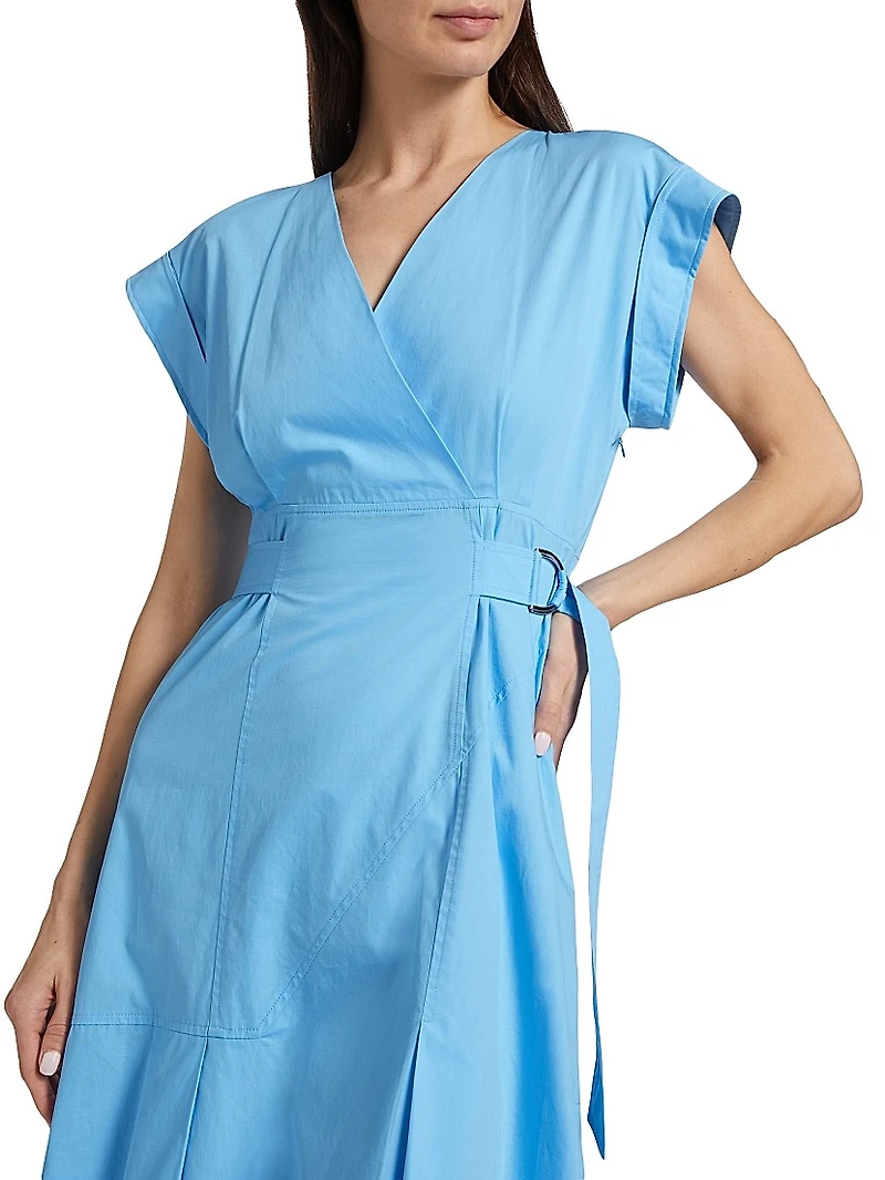 Arabella Cotton Belted Midi-Dress
