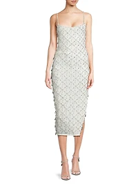 Calliope Teardrop Beaded Midi-Dress