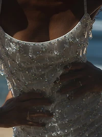 Calliope Teardrop Beaded Midi-Dress