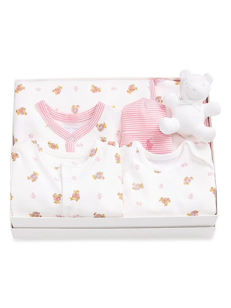 Baby Girl's 7-Piece Cotton Essentials Gift Set