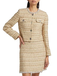 Cotton-Blend Tweed Jacket
