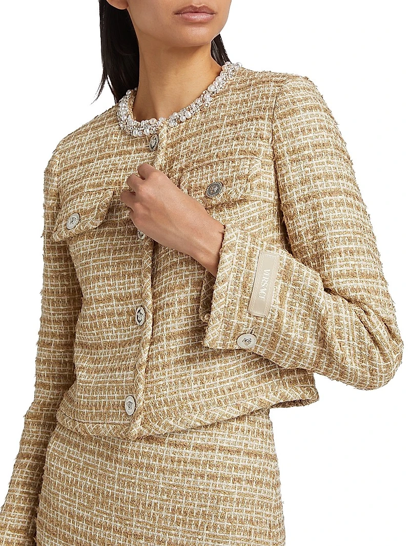 Cotton-Blend Tweed Jacket