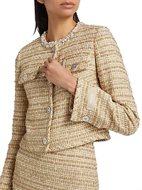 Cotton-Blend Tweed Jacket