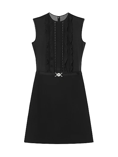 Georgette Medusa Belted Minidress