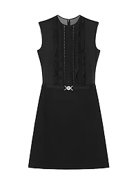 Georgette Medusa Belted Minidress