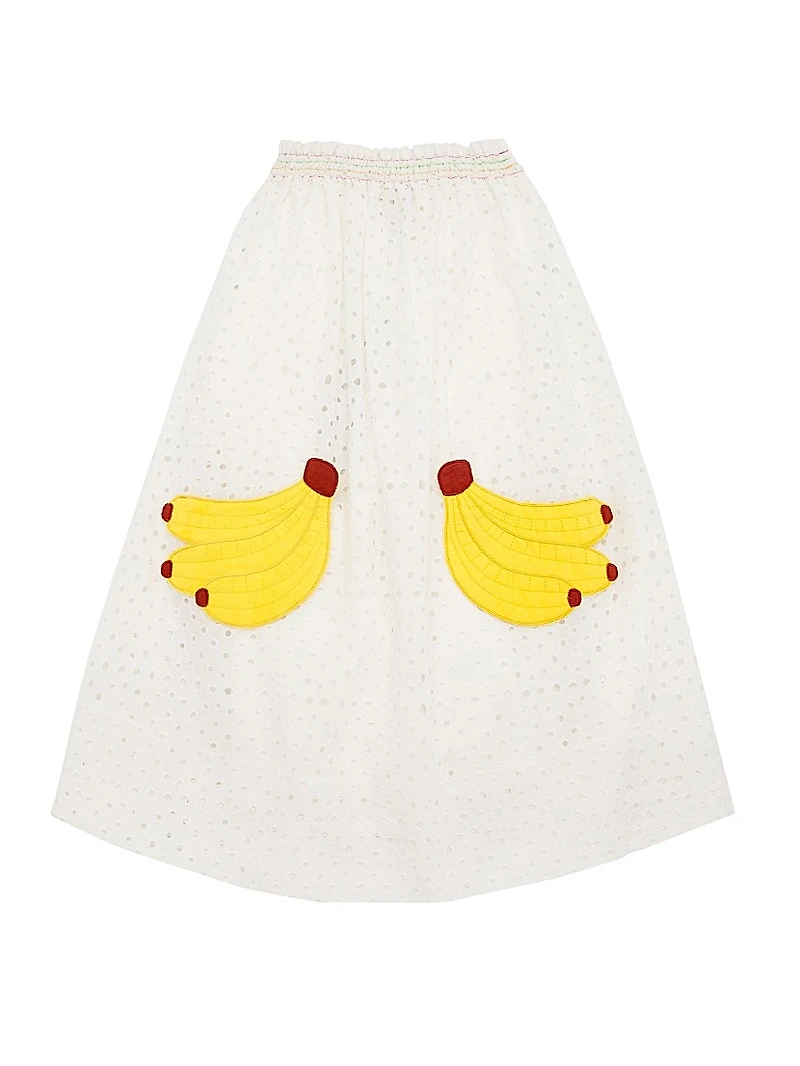 Little Girl's & Girl's Banana Pocket Eyelet Skirt