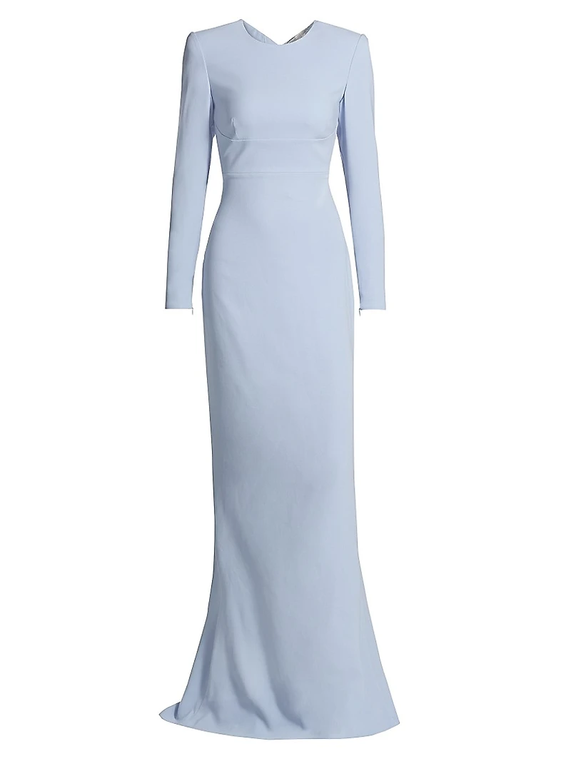 Silk-Blend Cut-Out Gown
