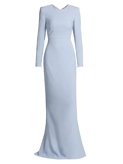 Silk-Blend Cut-Out Gown