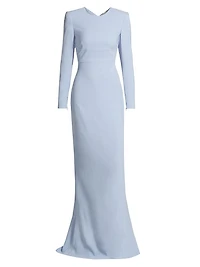 Silk-Blend Cut-Out Gown