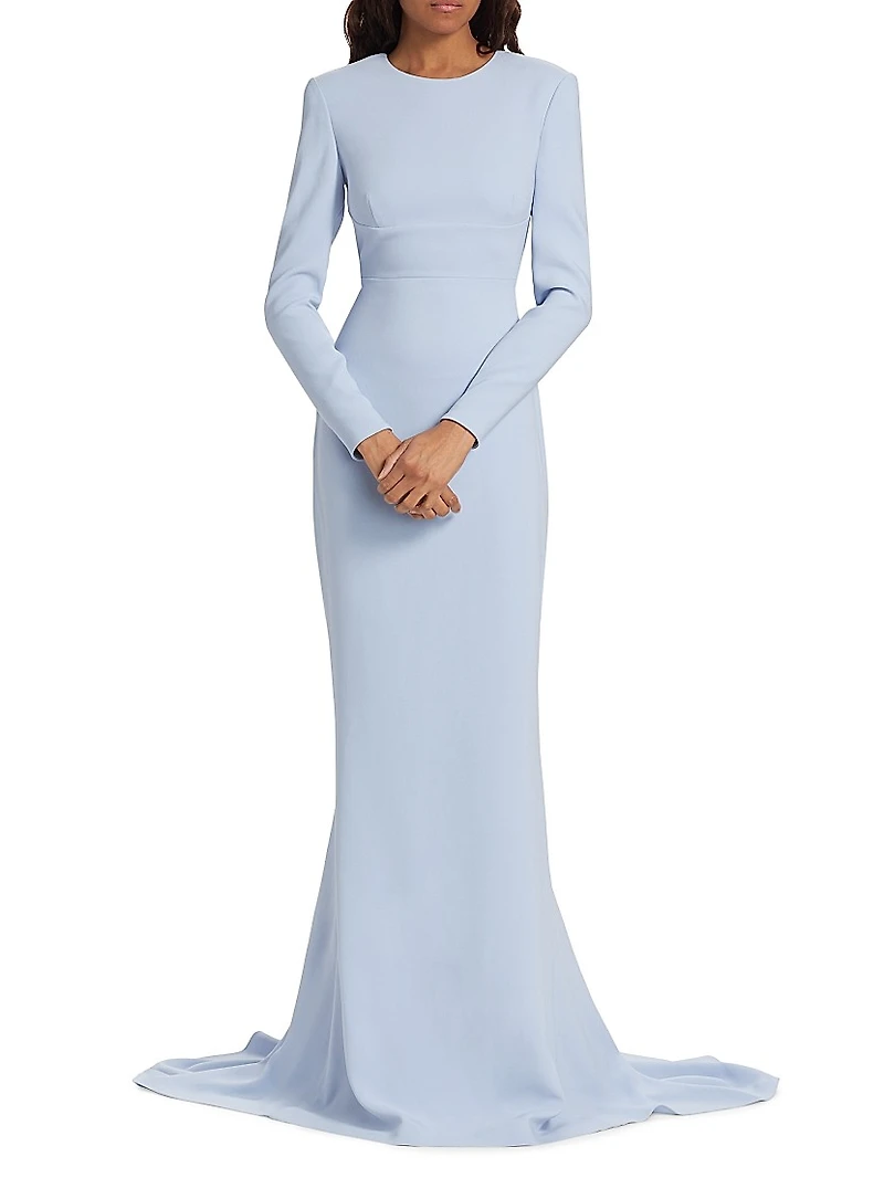 Silk-Blend Cut-Out Gown