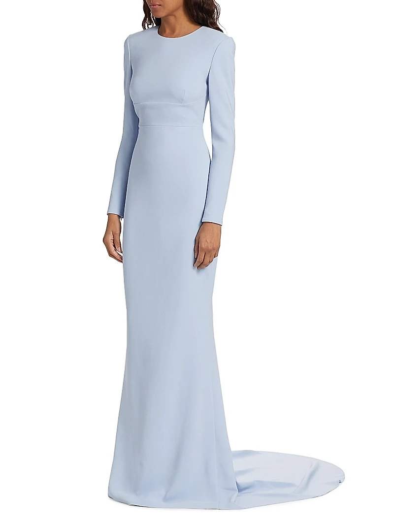 Silk-Blend Cut-Out Gown