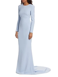 Silk-Blend Cut-Out Gown