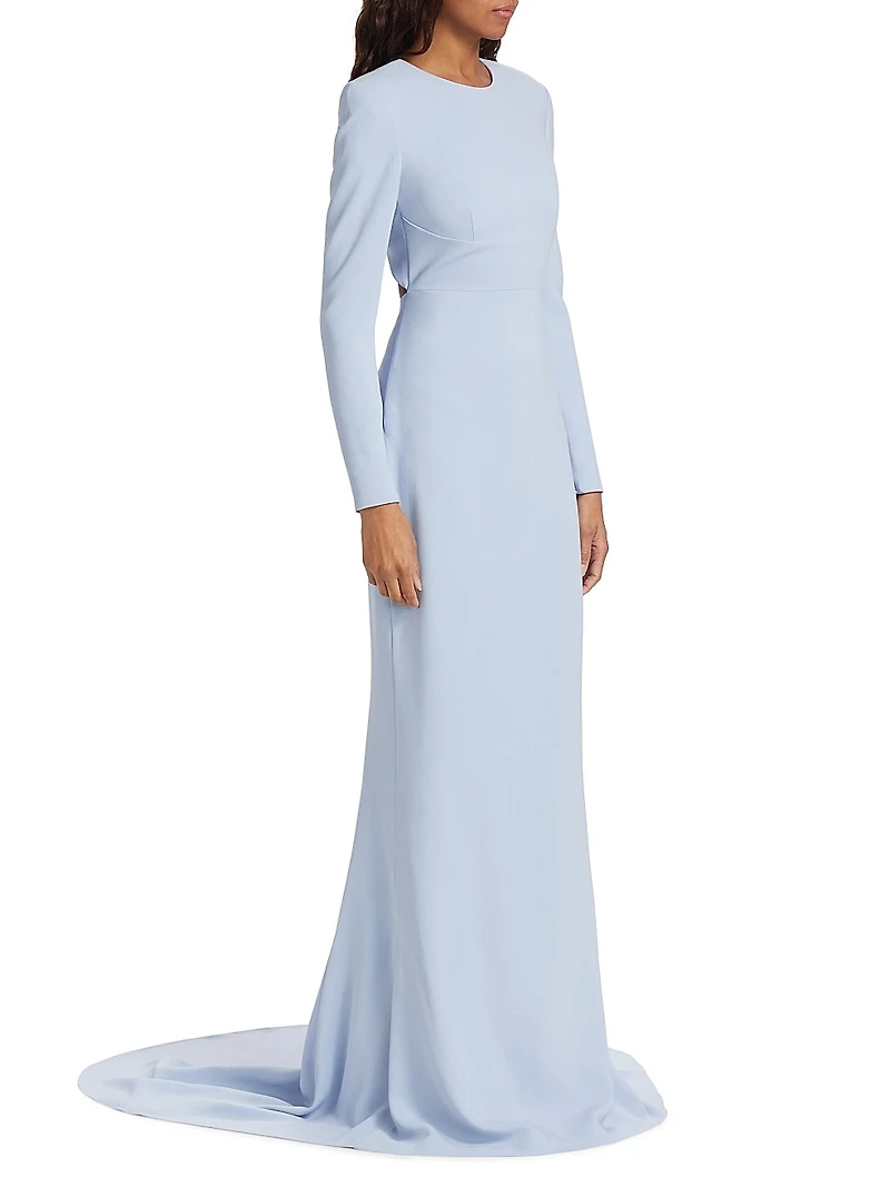 Silk-Blend Cut-Out Gown