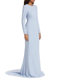 Silk-Blend Cut-Out Gown