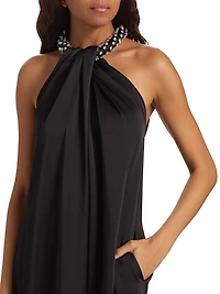 Halterneck Satin Gown
