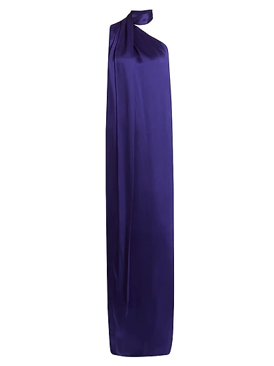 Scarf Satin Gown