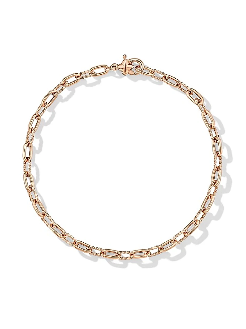 DY Madison Chain Bracelet in 18K Rose Gold, 3mm