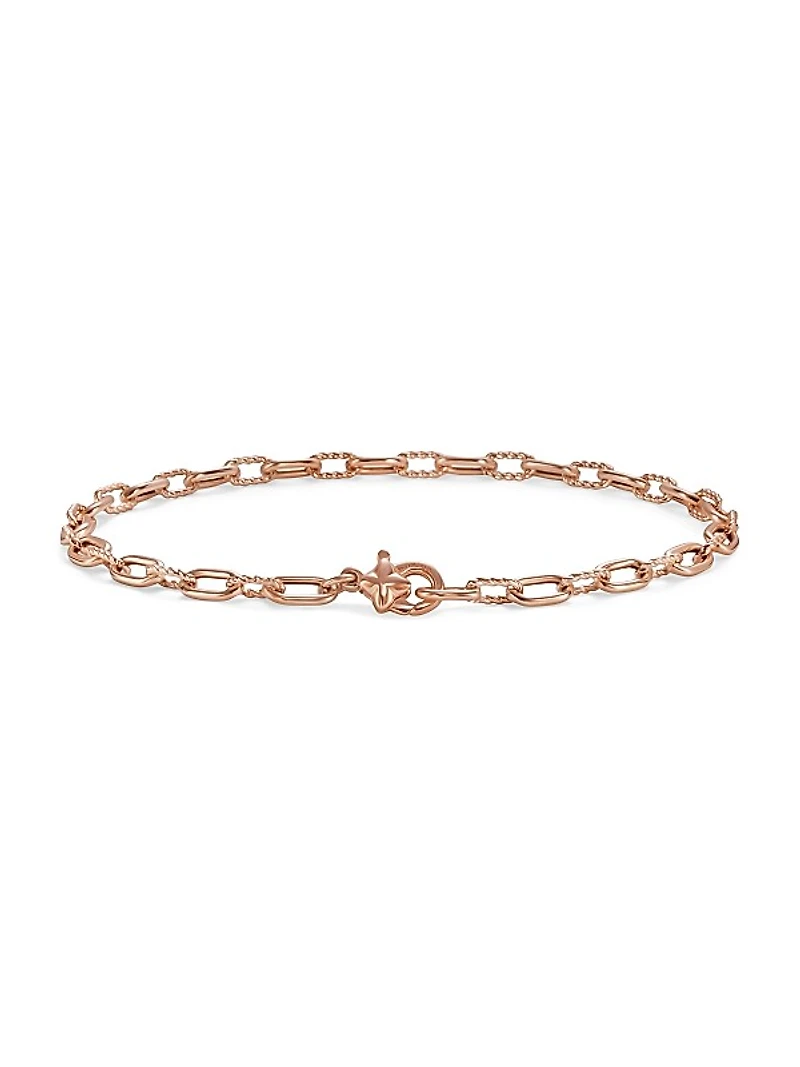 DY Madison Chain Bracelet in 18K Rose Gold, 3mm
