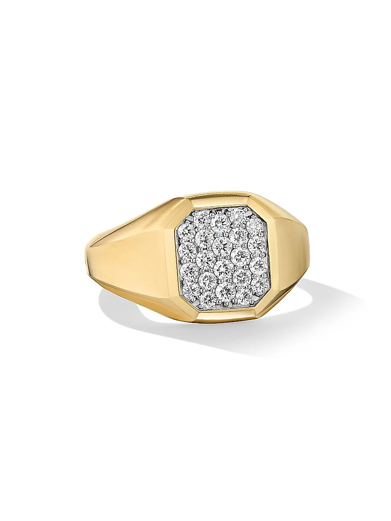 Streamline Signet Ring 18K Yellow Gold