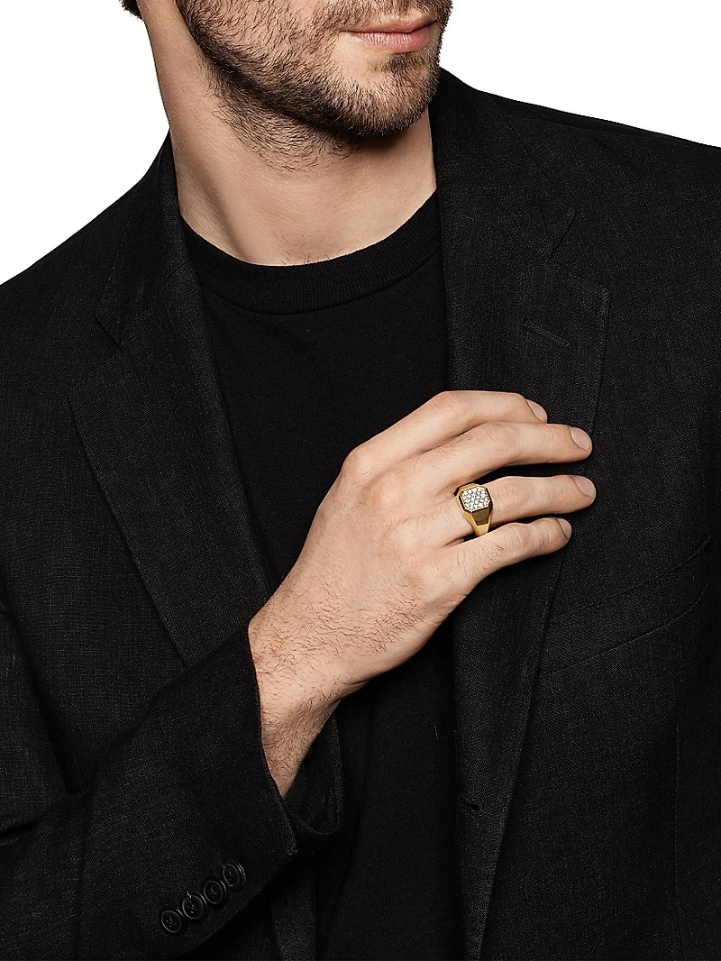 Streamline Signet Ring 18K Yellow Gold