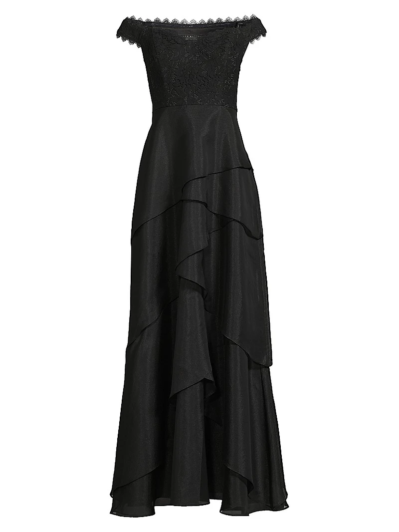 Lace & Organza A-Line Gown