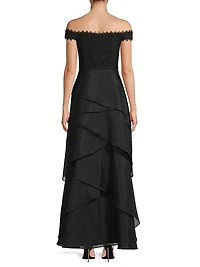 Lace & Organza A-Line Gown