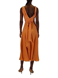 Cirrus Silk Charmeuse Midi-Dress