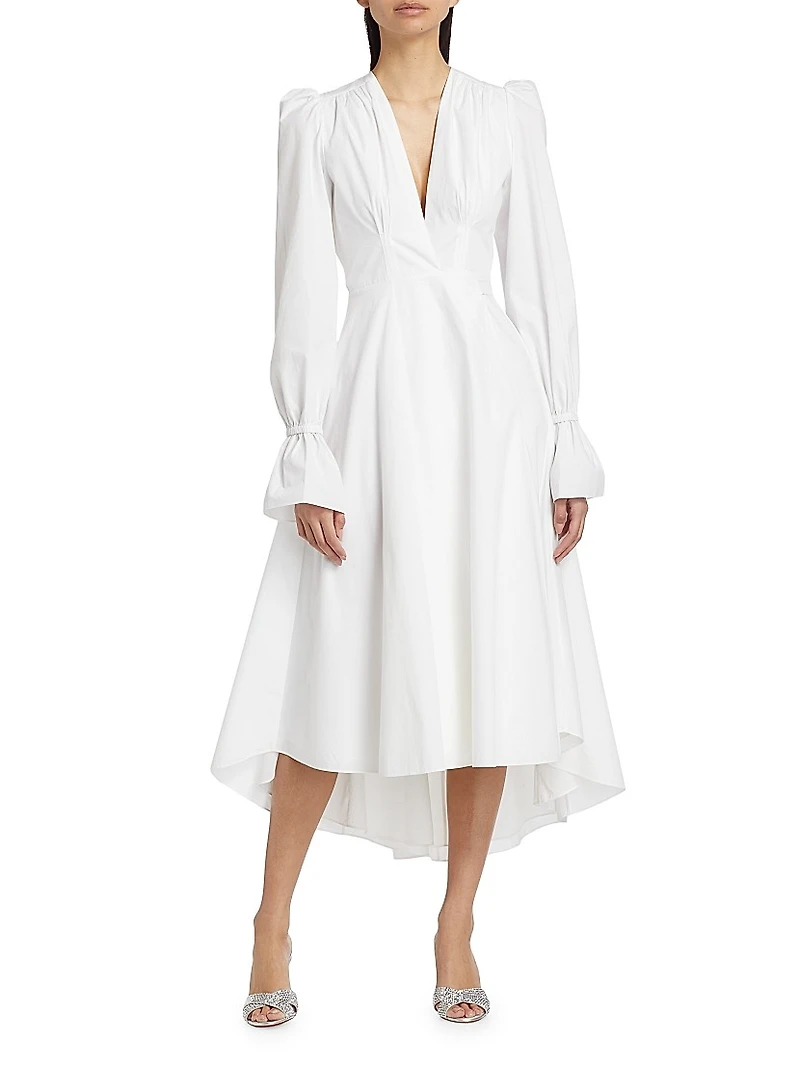 Willow Cotton Poplin Midi-Dress