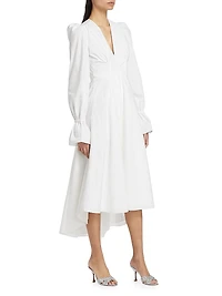 Willow Cotton Poplin Midi-Dress