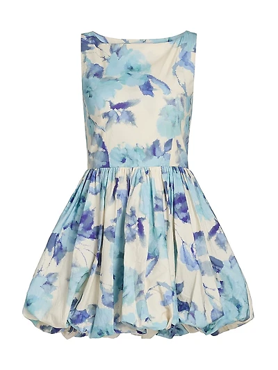 Ananya Satin Cotton-Blend Bubble Minidress